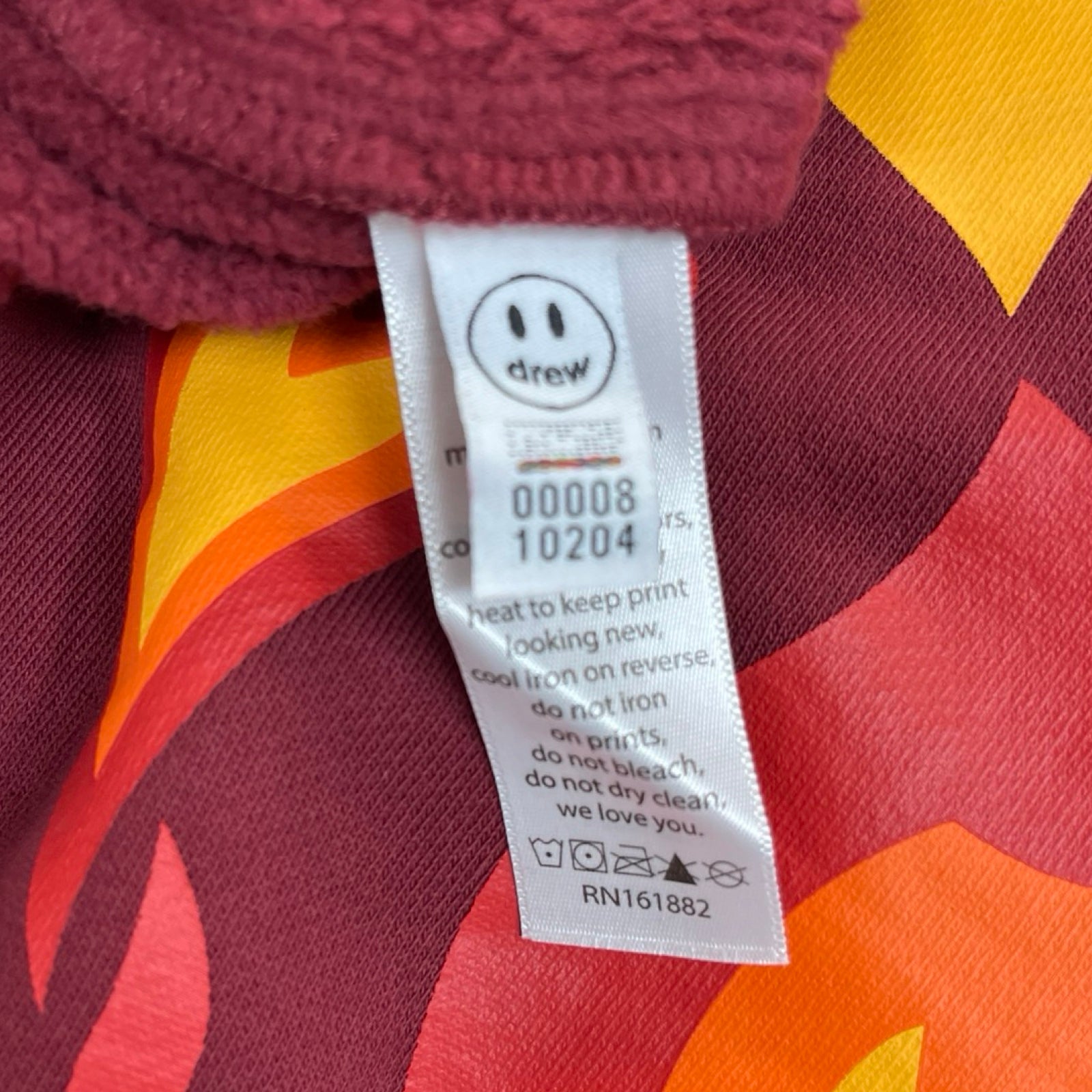 Drew House 2022AW Fire Sweatpant Burgundy Size M