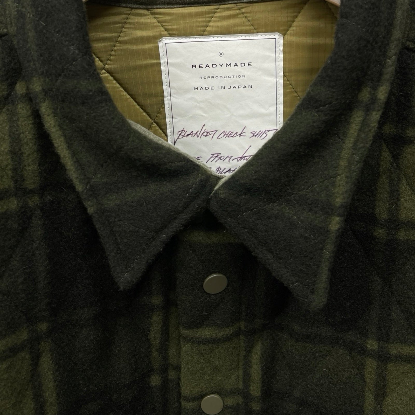 READYMADE Blanket Check Shirt RE-WO-KH-00-00-117 Size 2