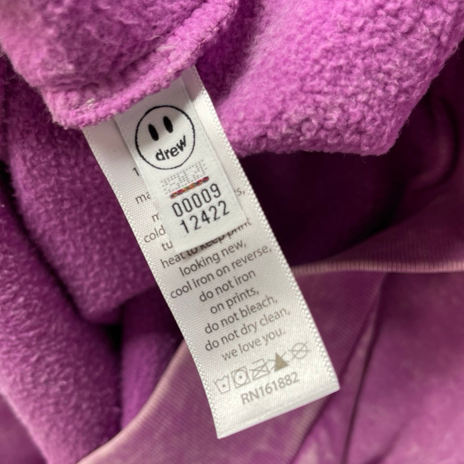 Drew House 2022AW Mascot Hoodie Washed Grape Size XS