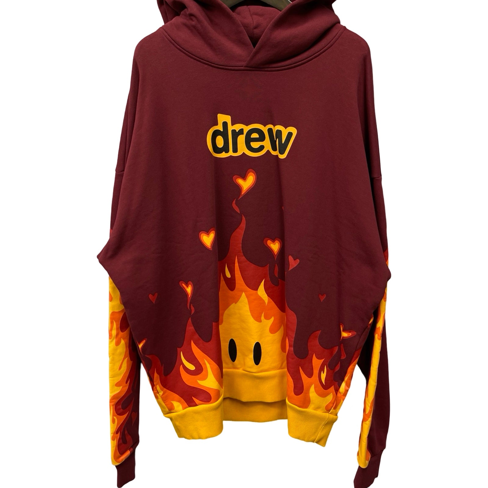 Drew House 2022AW Secret Fire Oversized Hoodie Burgundy Size L