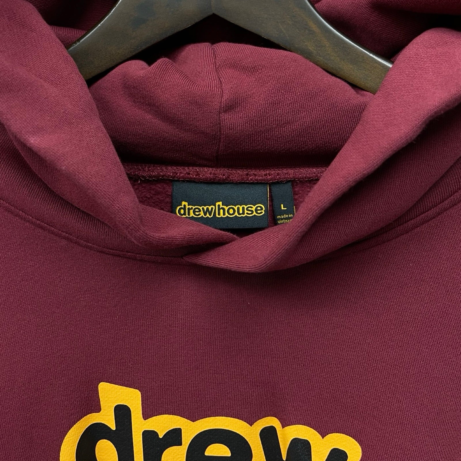 Drew House 2022AW Secret Fire Oversized Hoodie Burgundy Size L