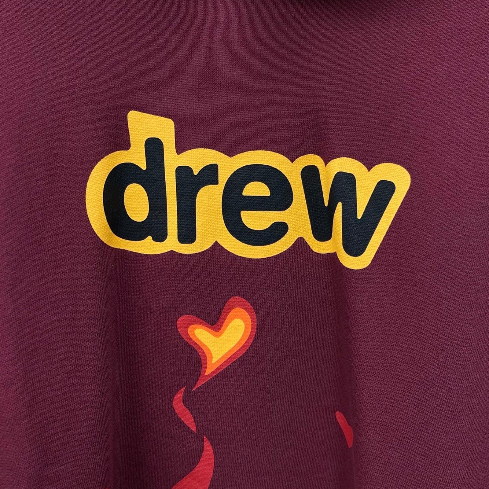 Drew House 2022AW Secret Fire Oversized Hoodie Burgundy Size L