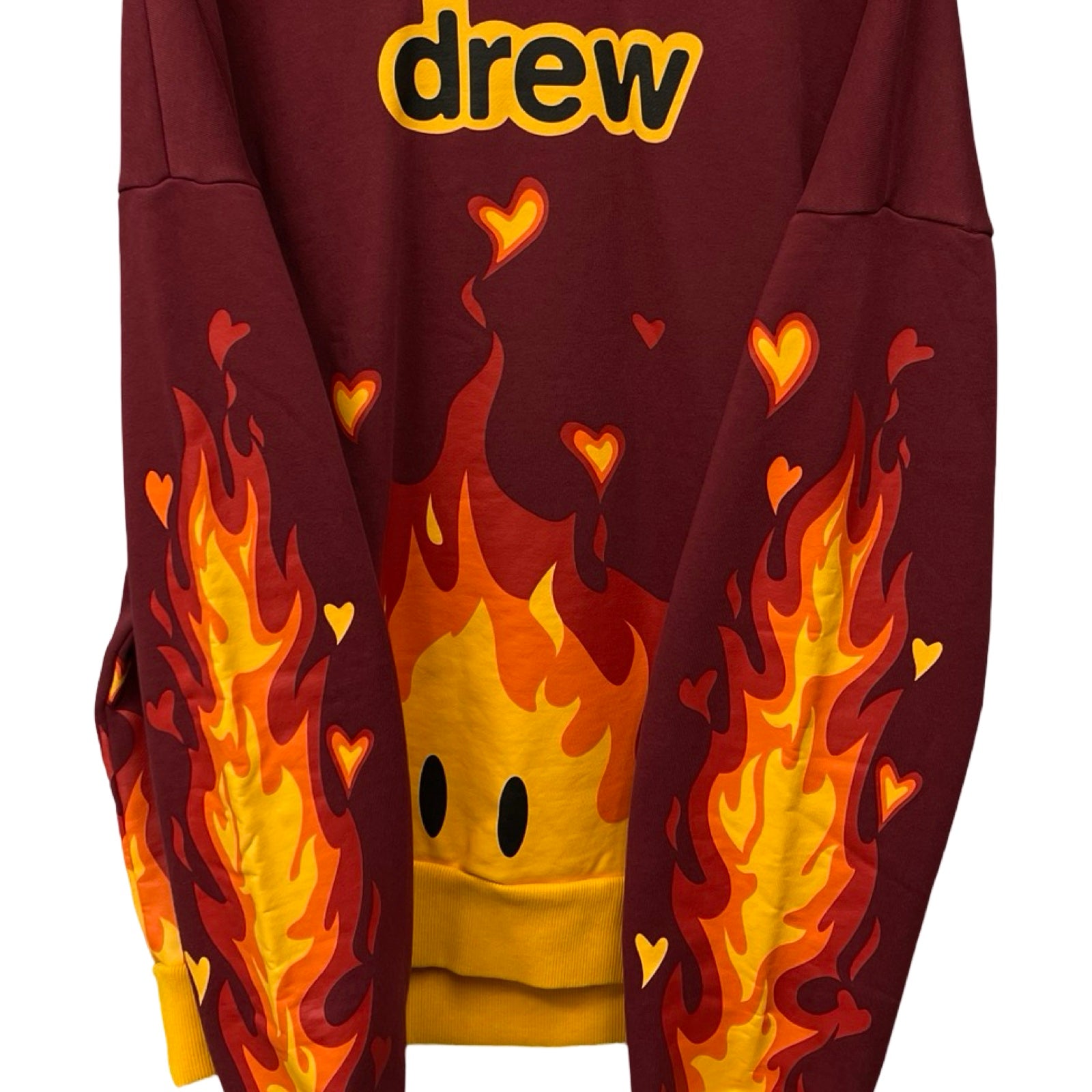 Drew House 2022AW Secret Fire Oversized Hoodie Burgundy Size L