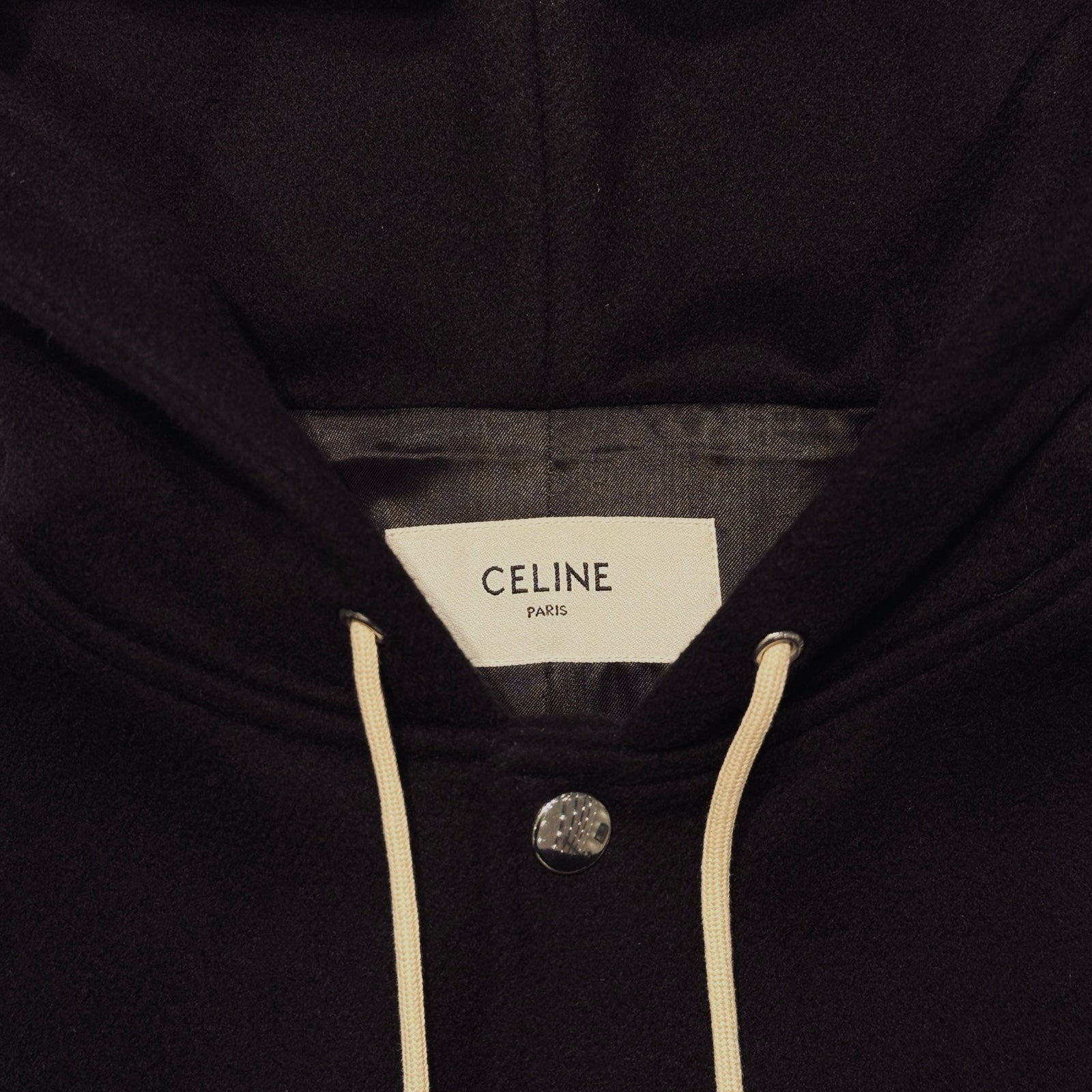 CELINE 2023AW DOUBLE FACE Wool College Hoodie 2V73S553R.27NG Size 44