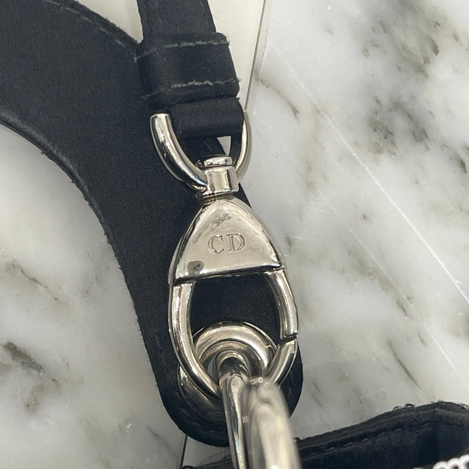 DIOR Lady Dior Glitter Mini Hand Bag