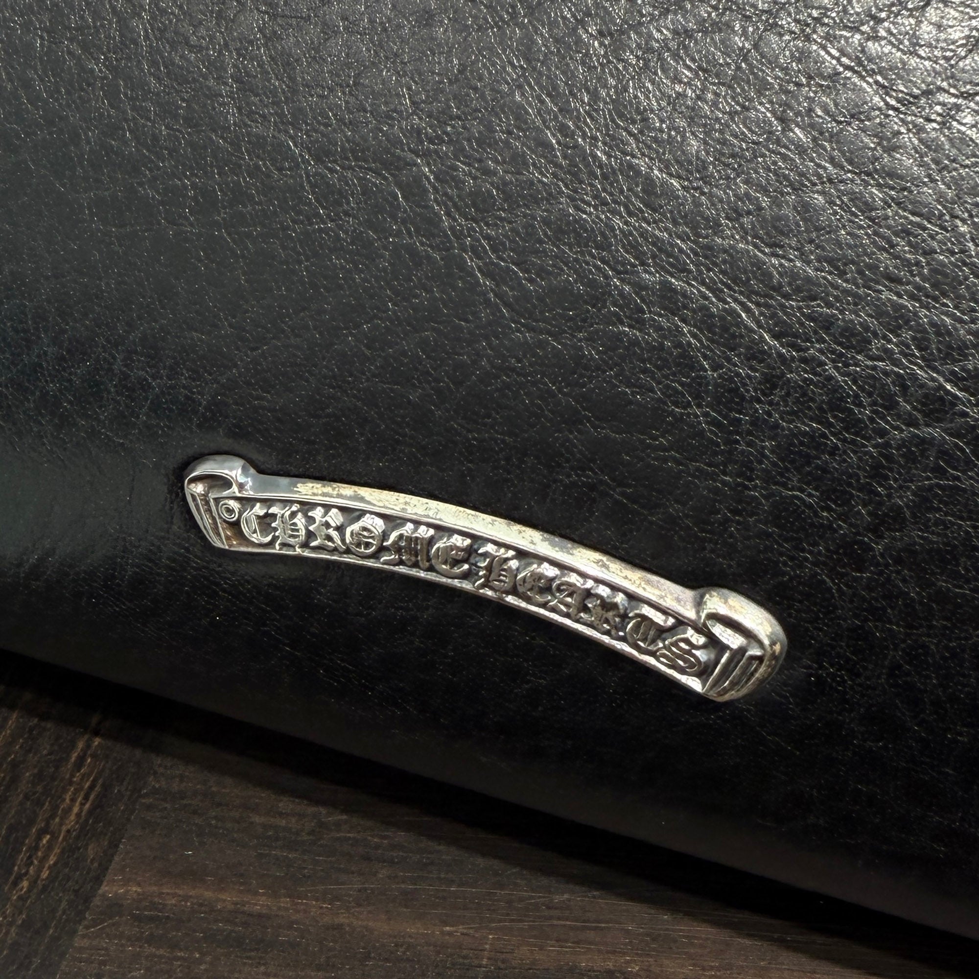 CHROME HEARTS DOG ADAMS BS FLARE Leather Shoulder Hand Bag クロムハーツ ドッグアダムズ BSフレア レザー ショルダー ハンドバッグ