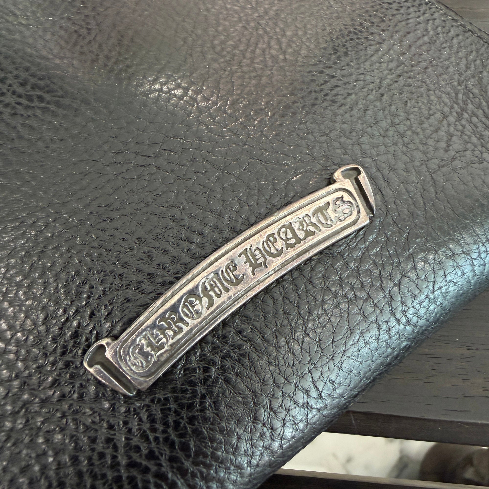 CHROME HEARTS CH Silver Cross Square Pocket Leather Shoulder Bag クロムハーツ CH シルバークロス スクエアポケット レザーショルダーバッグ
