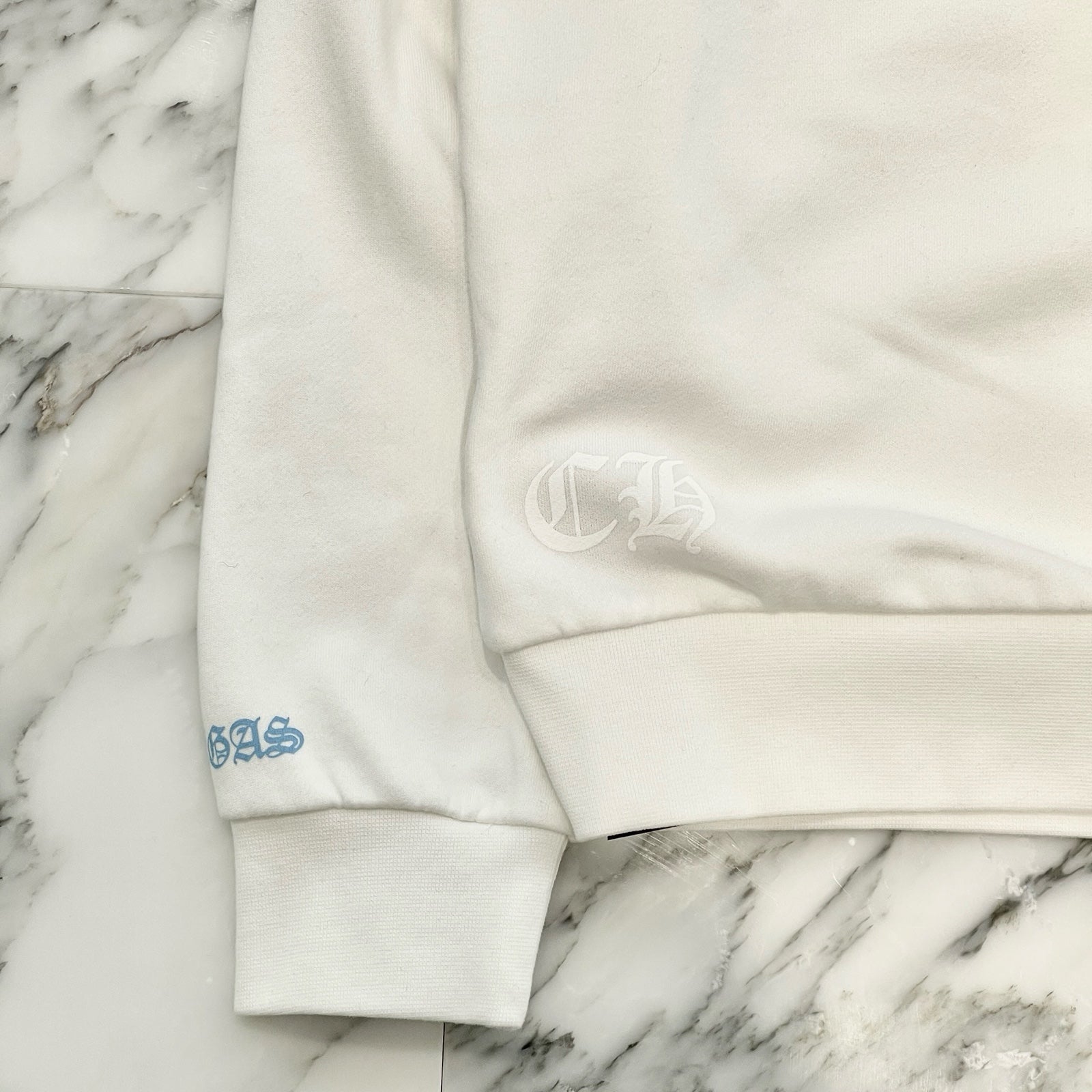 CHROME HEARTS Las Vegas Limited Fontainebleau Neck Logo Dice Print Crewneck Sweatshirt Size M クロムハーツ ラスベガス限定ネックロゴ ダイスプリントクルーネックスウェットシャツ サイズM