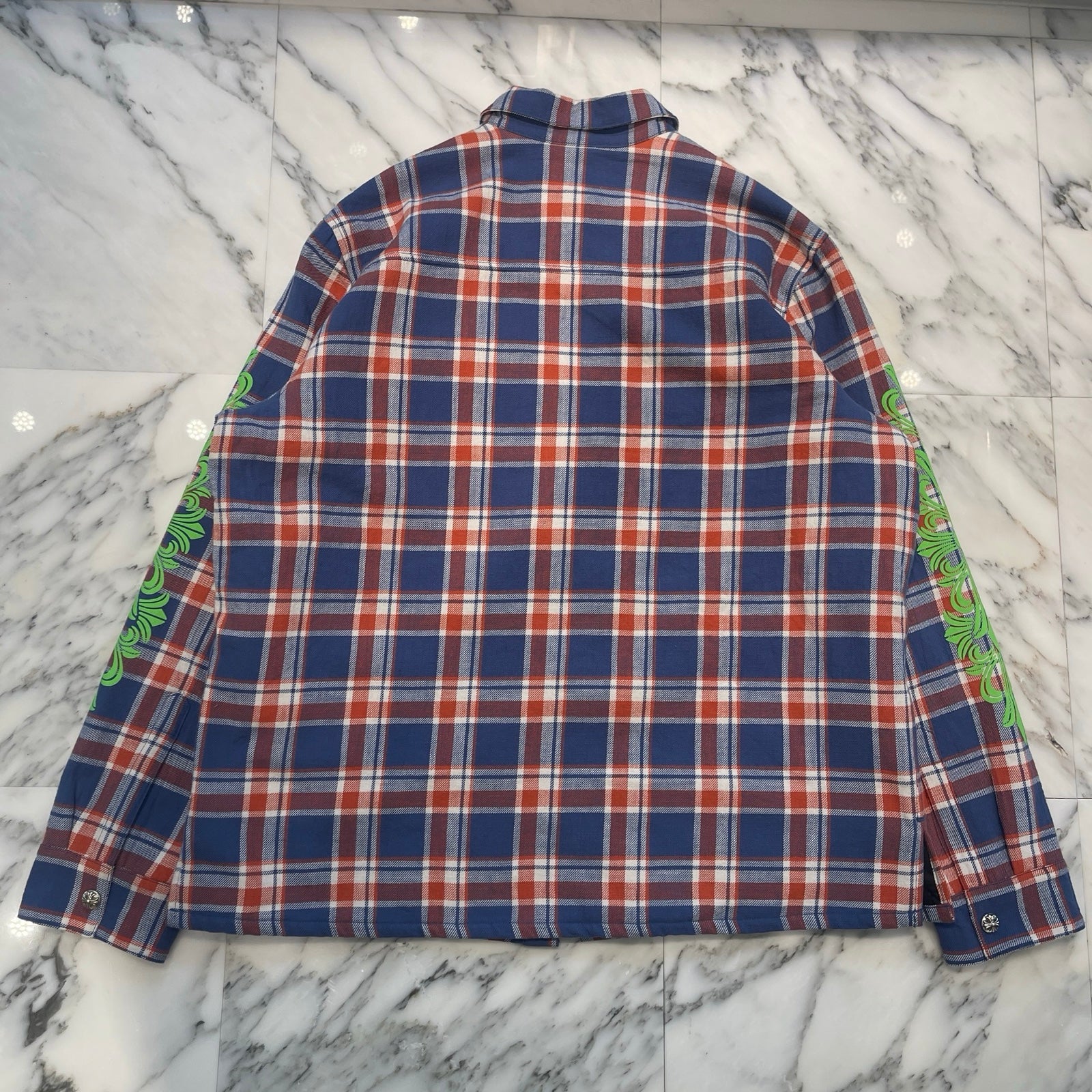 CHROME HEARTS YNOT Work'n Padded Flannel Shirt Jacket Size L クロムハーツ ワイノット ワーキンフランネルチェック シャツジャケット サイズL