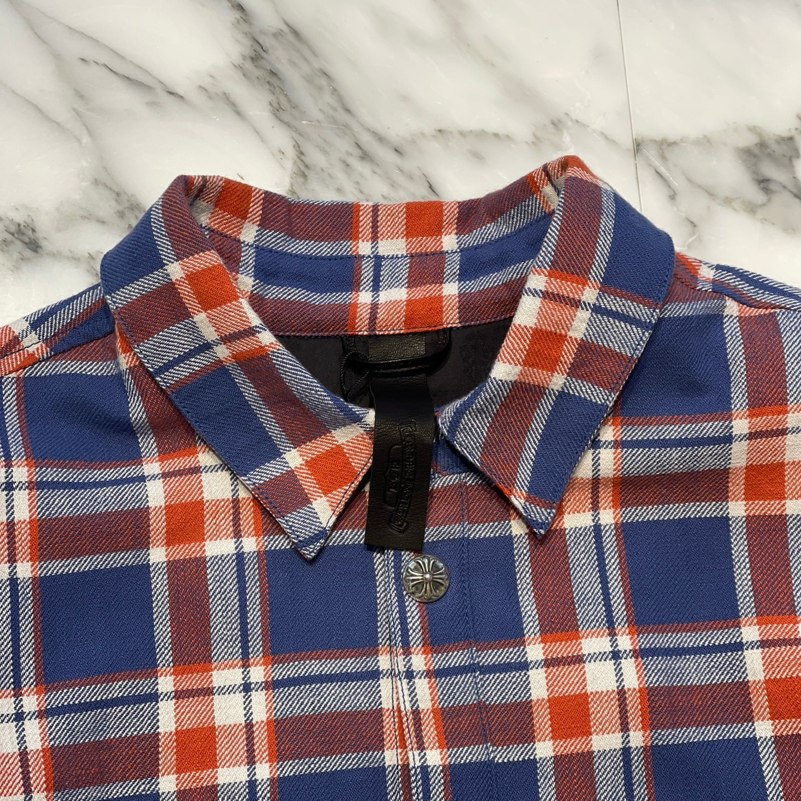 CHROME HEARTS YNOT WORK'N PADDED FLANNEL CHECK SHIRT JACKET Size L クロムハーツ ワイノット ワーキンフランネルチェック シャツジャケット サイズL