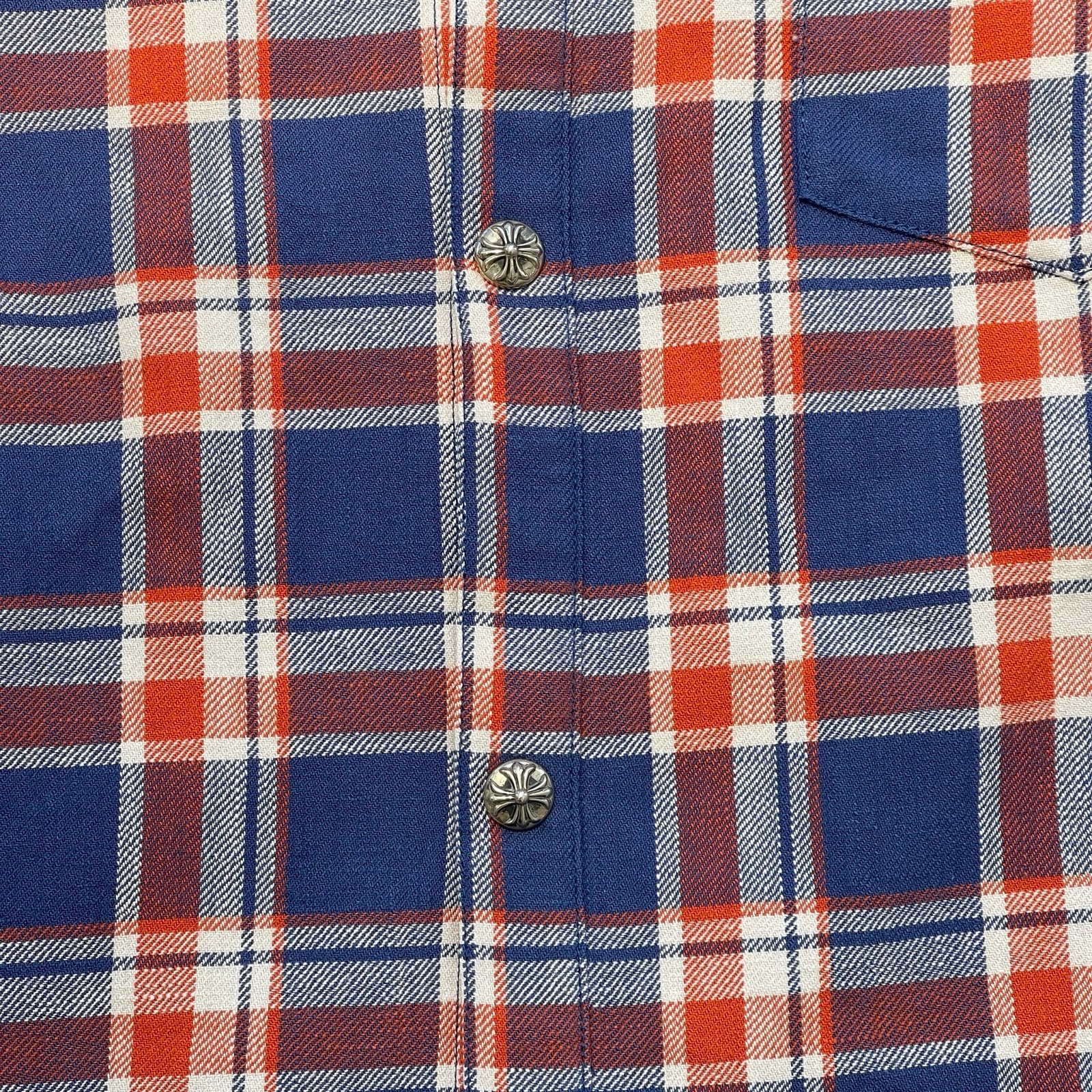 CHROME HEARTS YNOT WORK'N PADDED FLANNEL CHECK SHIRT JACKET