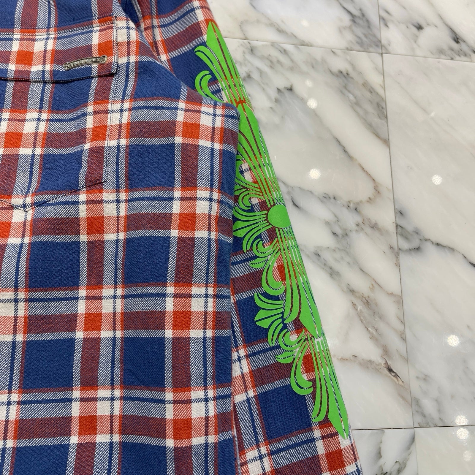 CHROME HEARTS YNOT Work'n Padded Flannel Shirt Jacket Size L クロムハーツ ワイノット ワーキンフランネルチェック シャツジャケット サイズL