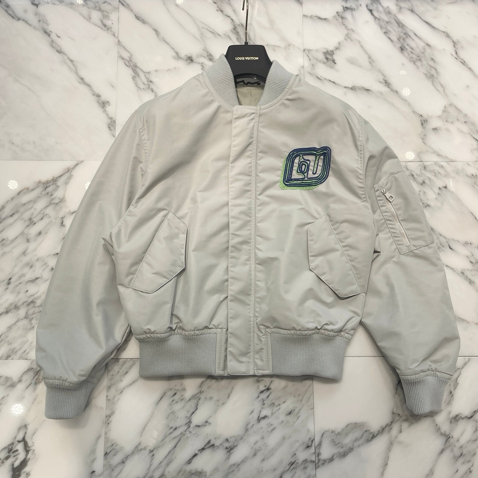 LOUIS VUITTON 2023AW Embroidered Technical Bomber Jacket 1ABXT1 Size 44