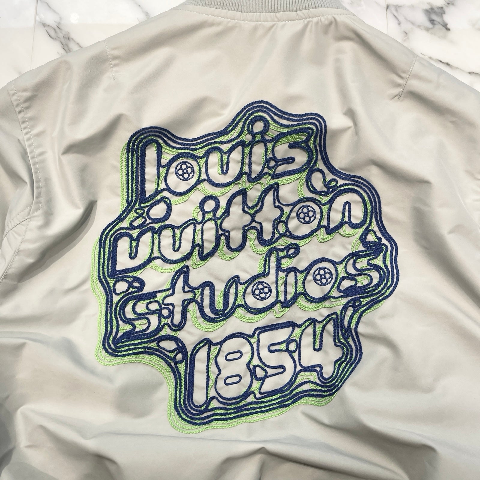 LOUIS VUITTON 2023AW Embroidered Technical Bomber Jacket 1ABXT1 Size 44