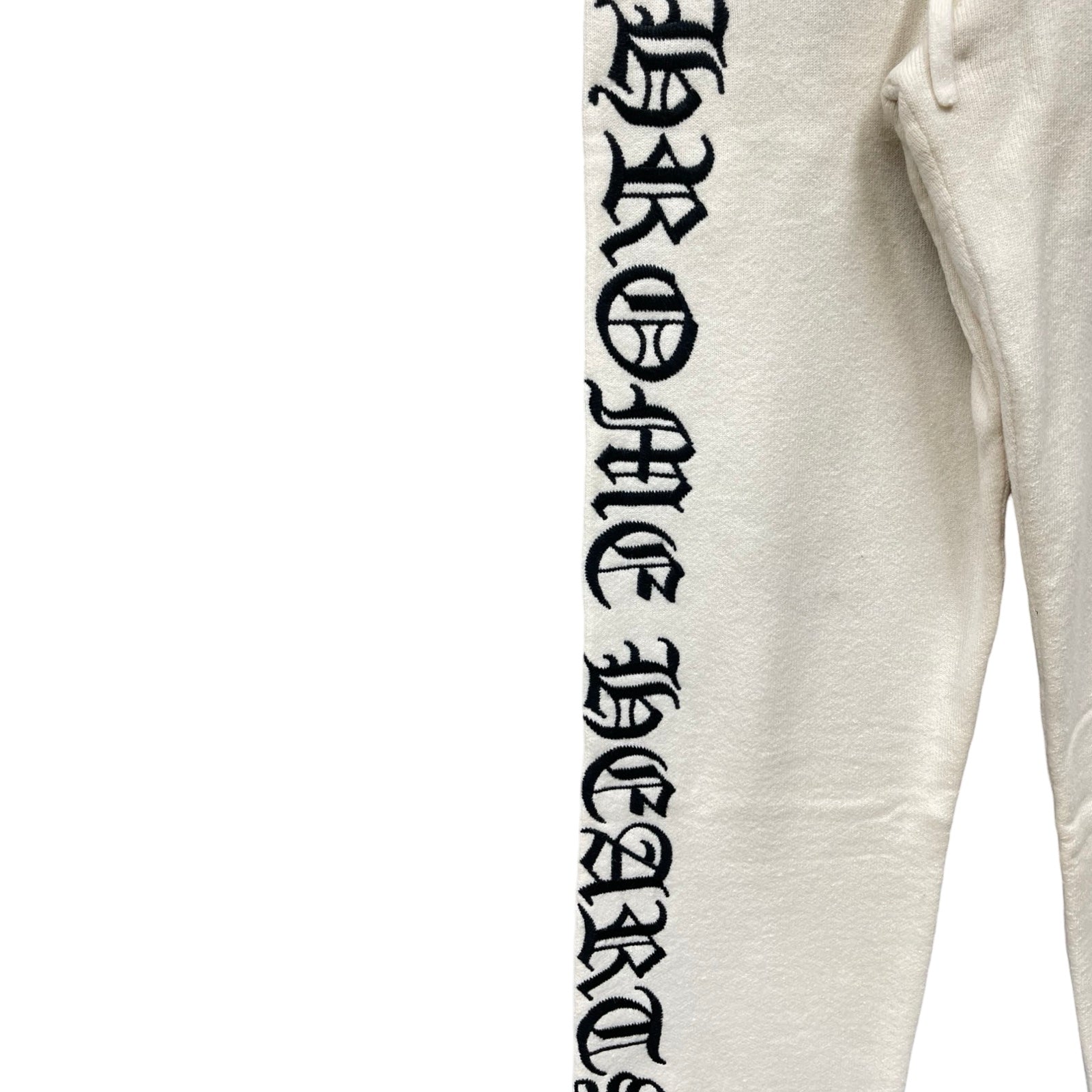 CHROME HEARTS Y NOT Embroidered CH Logo Cashmere Sweatpants Size L