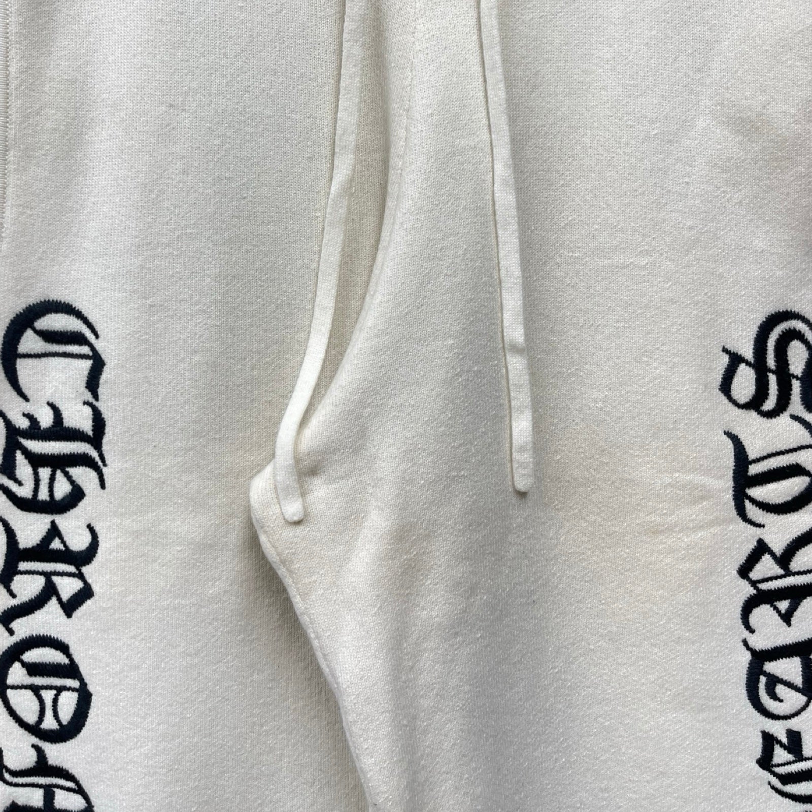 CHROME HEARTS Y NOT Embroidered CH Logo Cashmere Sweatpants Size L