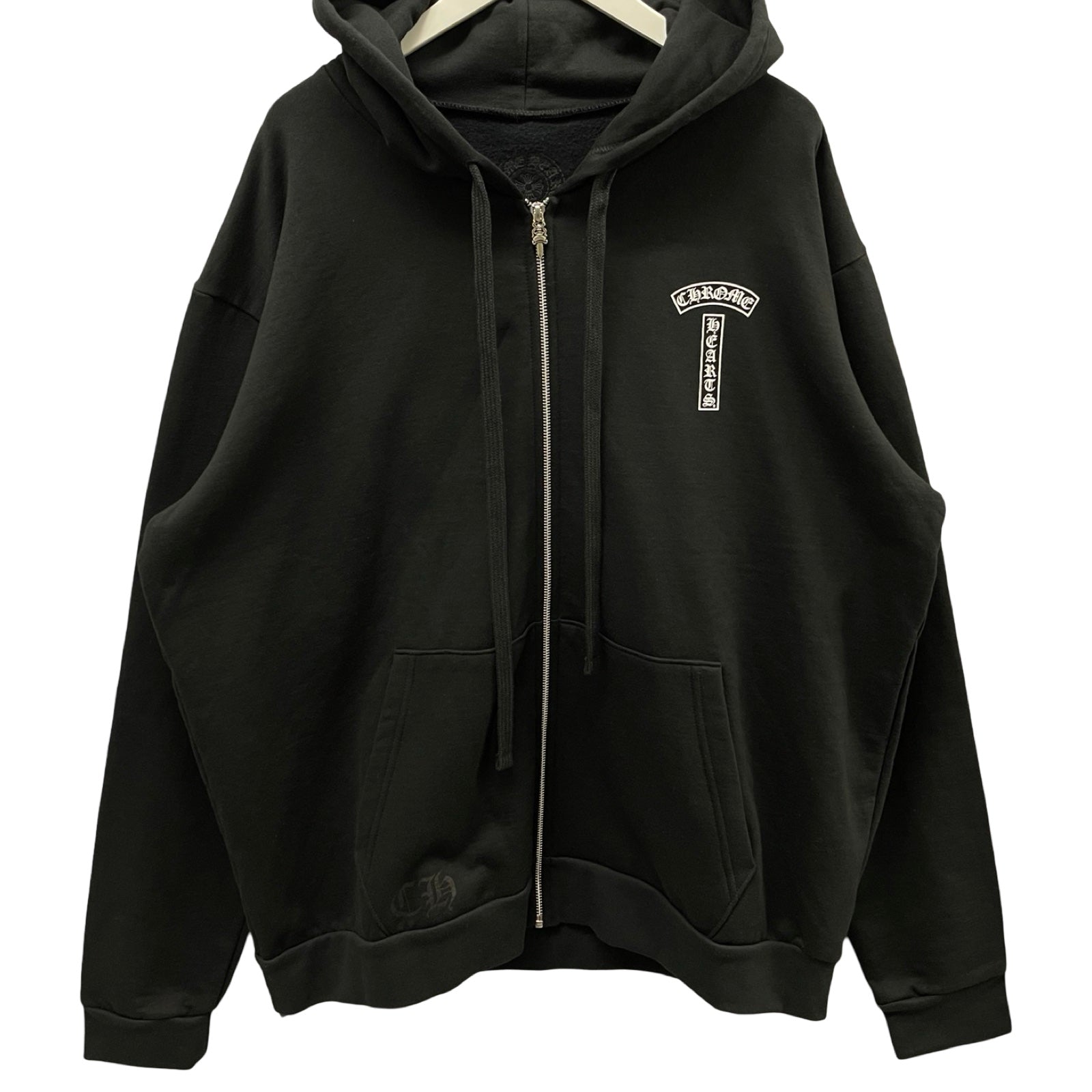 CHROME HEARTS Back Arch USA Logo Zip Up Hoodie Size L