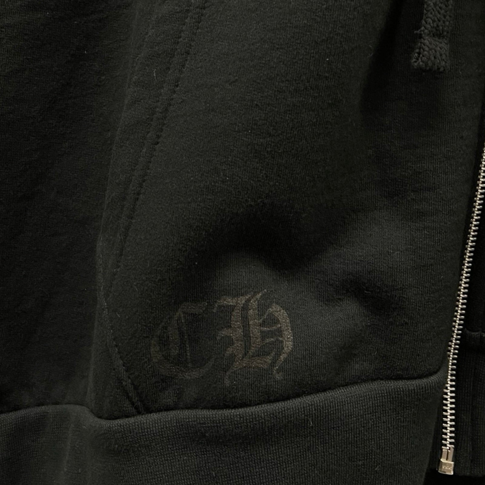 CHROME HEARTS Back Arch USA Logo Zip Up Hoodie Size L