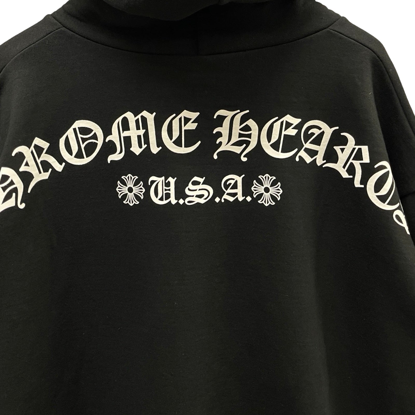 CHROME HEARTS Back Arch USA Logo Zip Up Hoodie Size L