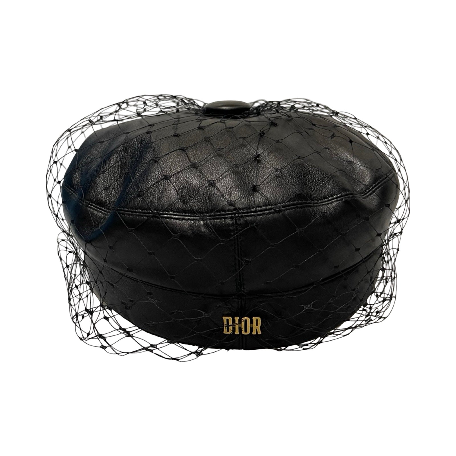 DIOR Christian Dior REVOLUTION Lamb Skin Newsboy Cap 85PAR920G700 Size 59