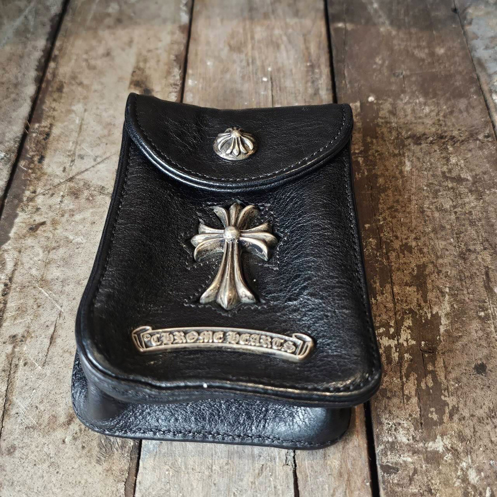 CHROME HEARTS Belt Pouch Small CH Cross Cigarette Case クロムハーツ ルトポーチ スモール CH クロス シガレットケース