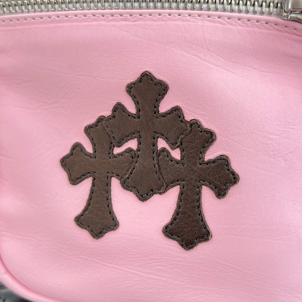 CHROME HEARTS TAKAMINI 3 Cemetery Cross Patch Leather Shoulder Bag クロムハーツ タカミニ 3セメタリークロスパッチ レザーショルダーバッグ