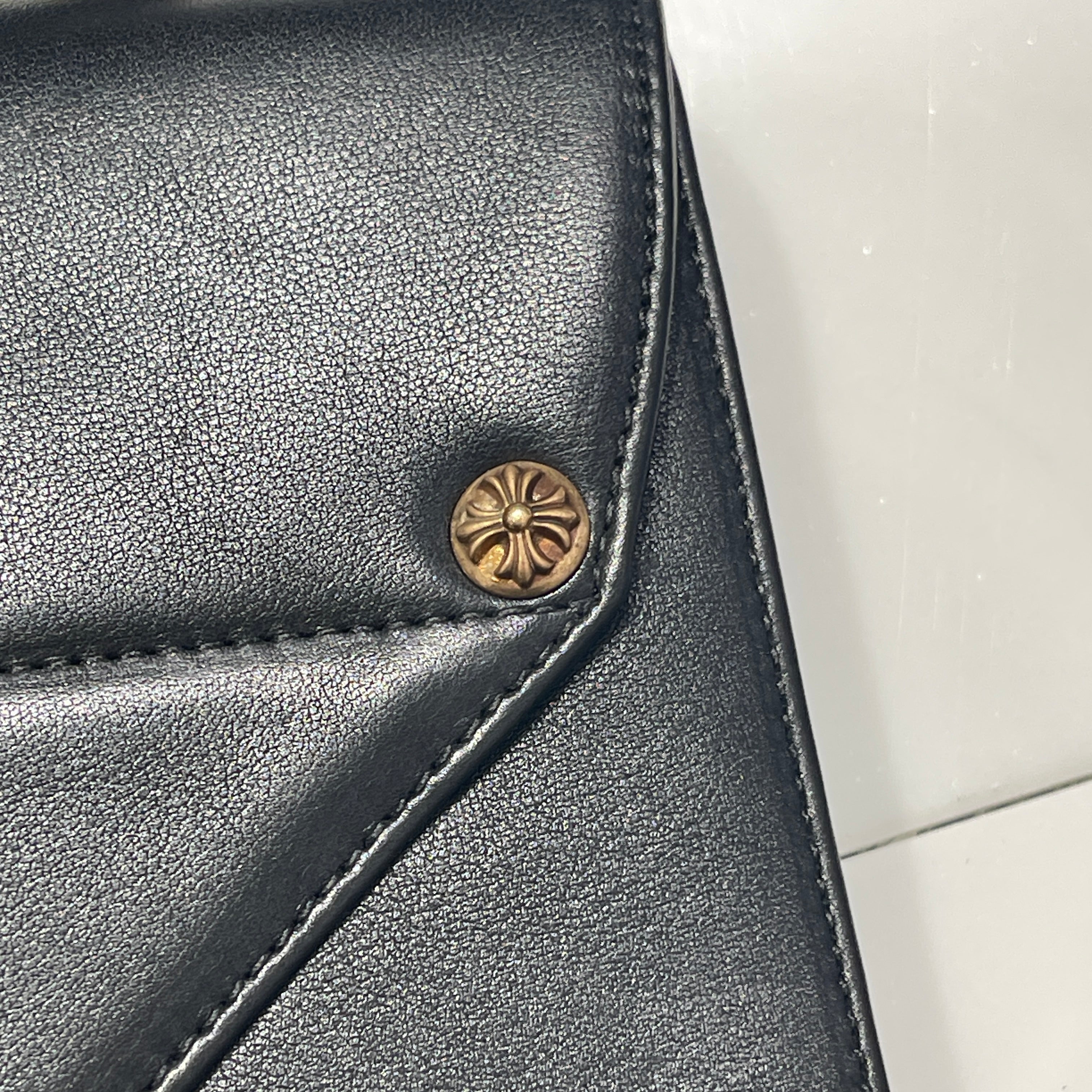 CHROME HEARTS GROW UP 2WAY Bronze CH Cross Leather Shoulder Bag クロムハーツ グローアップ 2ウェイ ブロンズ CHクロス レザー ショルダーバッグ