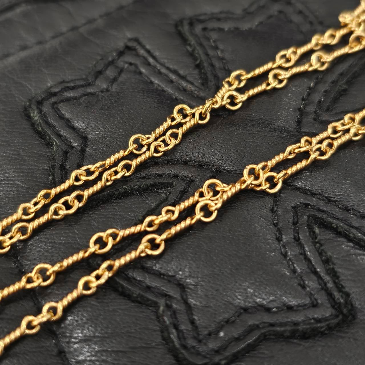 CHROME HEARTS 22K Twist Chain Necklace Size 18 Inch クロムハーツ 22K ツイストチェーン ネックレス サイズ18インチ