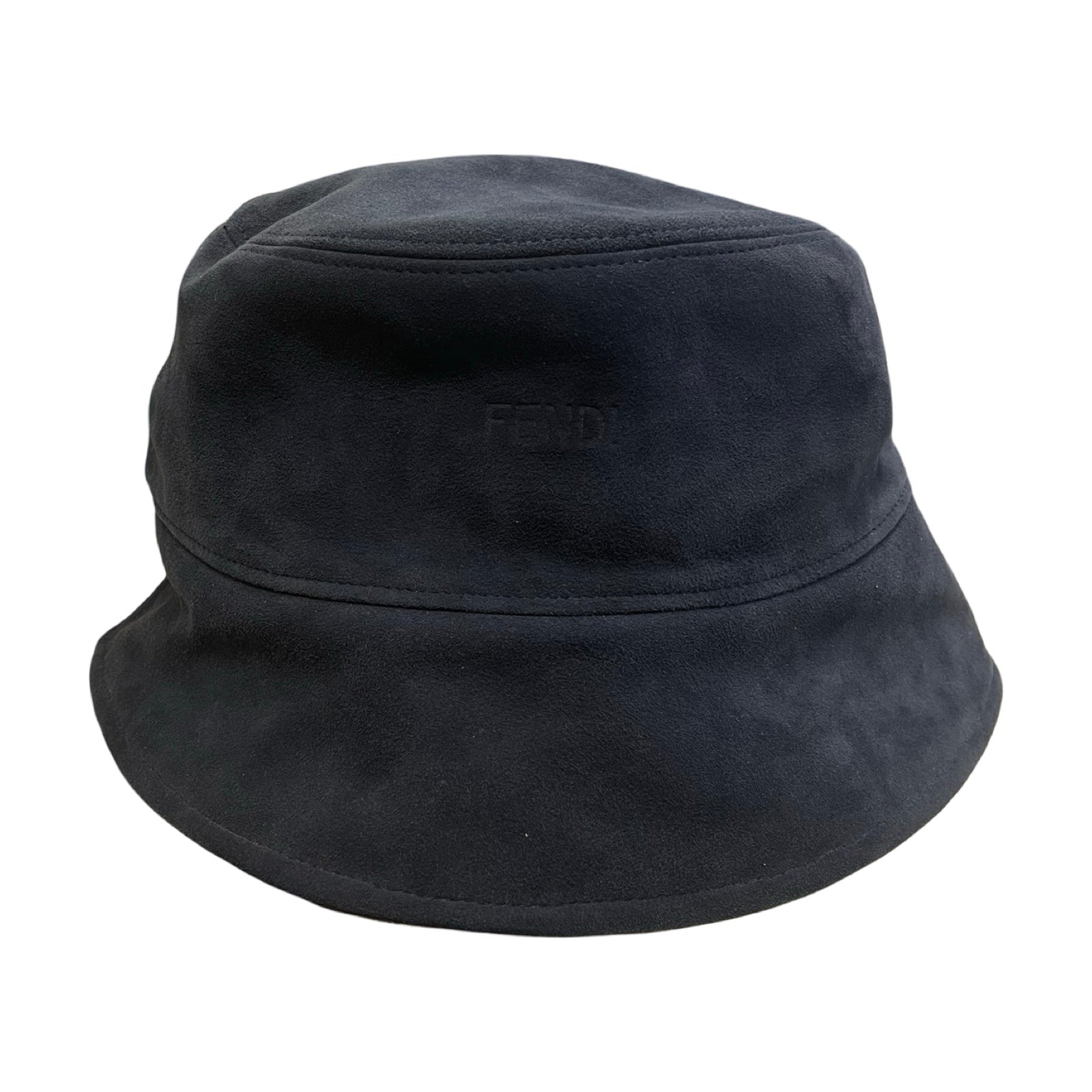 FENDI Two Tone Suede Logo Bucket Hat FXQ801 Size M