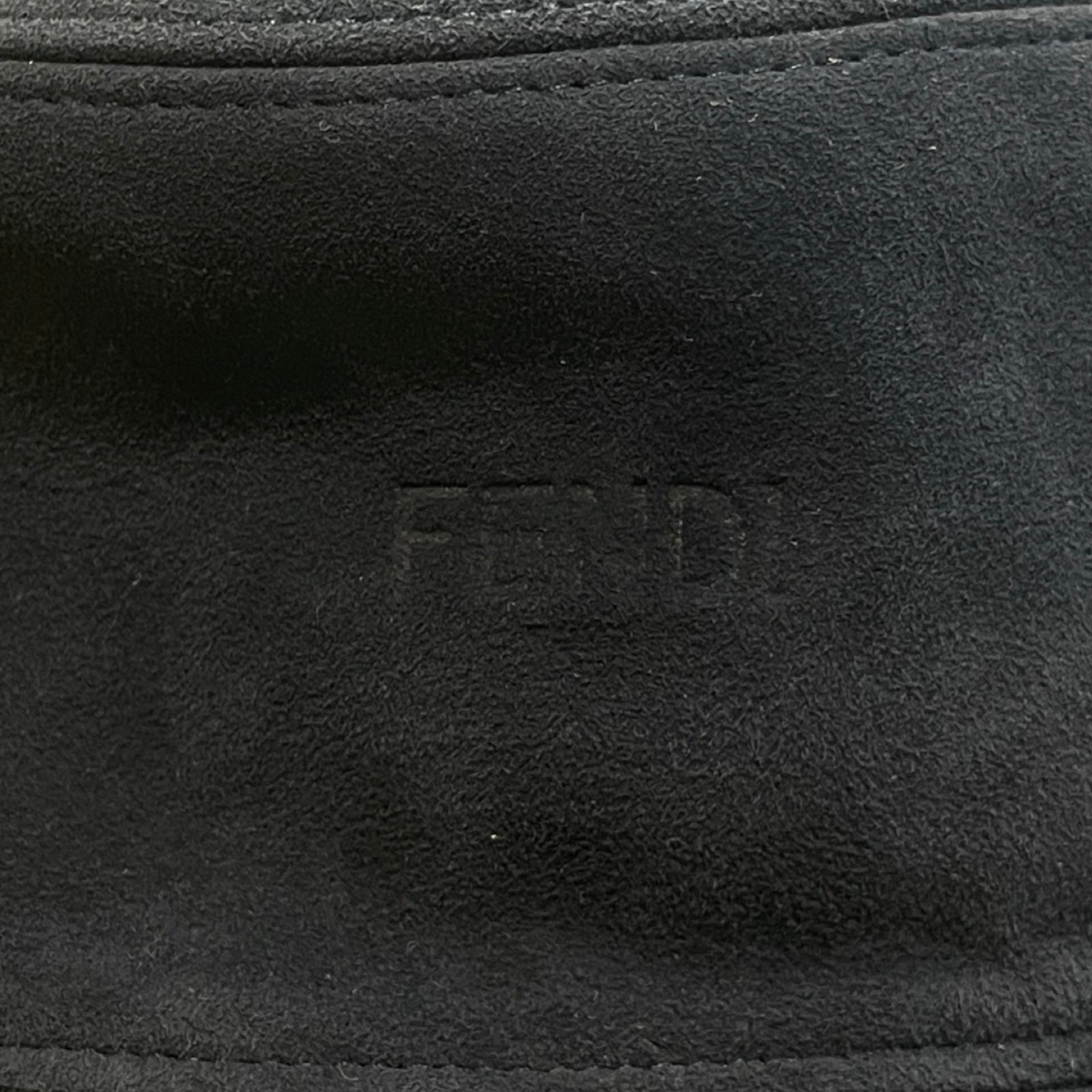 FENDI Two Tone Suede Logo Bucket Hat FXQ801 Size M