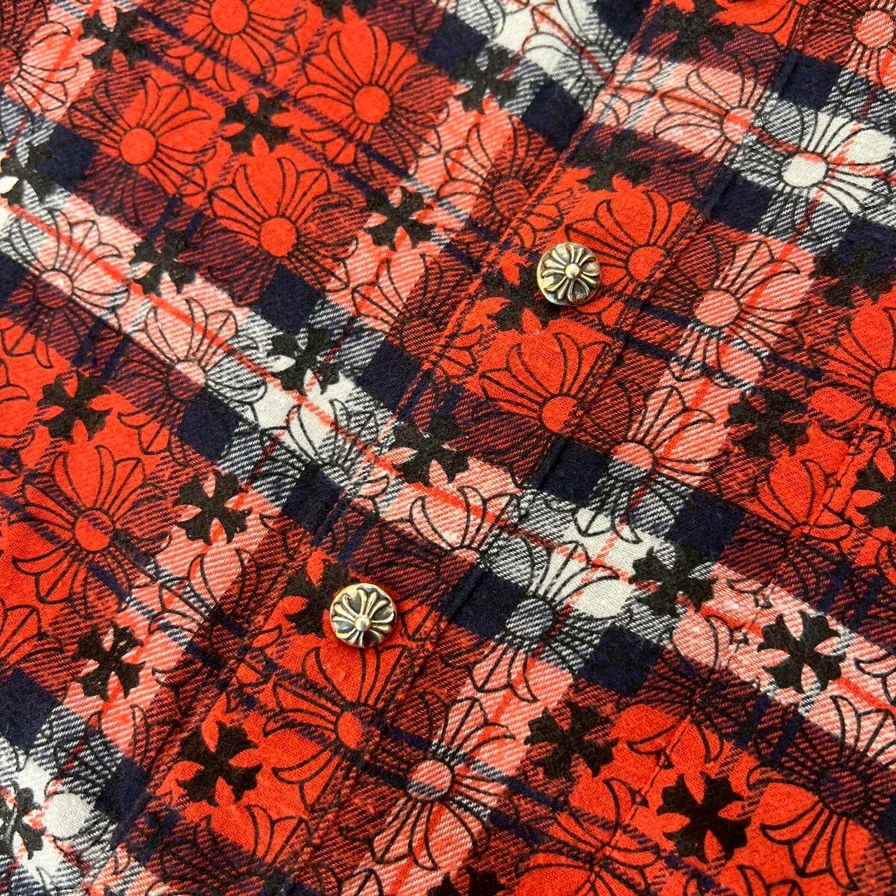 CHROME HEARTS Loose Ends Check Shirt Size XL クロムハーツ ルーズエンド チェックシャツ サイズXL