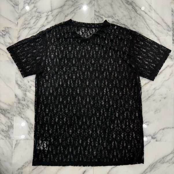 DIOR 2021SS Oblique See-Through T-Shirt 923J615A0537 Size M
