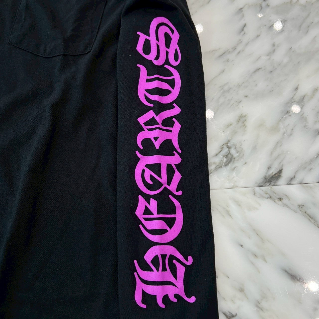 CHROME HEARTS Old English Neck Logo Long Sleeve Tee Size L クロムハーツ オールドイングリッシュ ネックロゴ ロングスリーブTシャツ サイズL