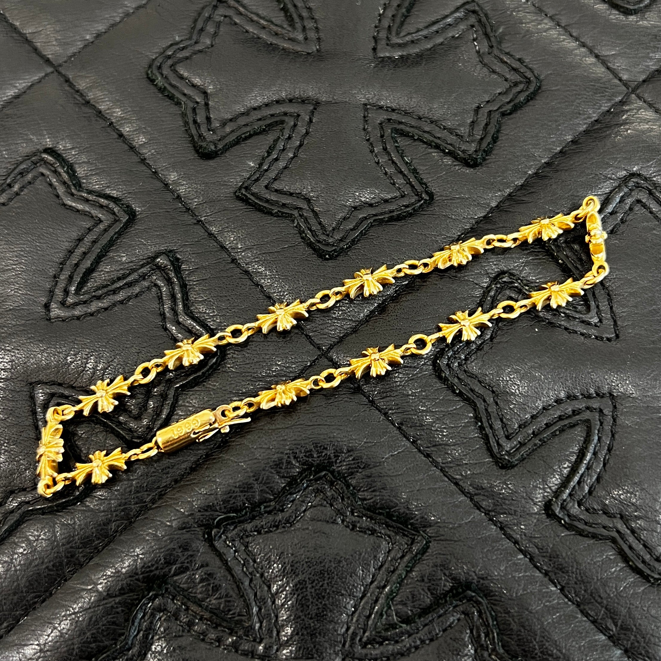 CHROME HEARTS 22K Tiny E CH Plus Bracelet 13 LINK クロムハーツ 22K