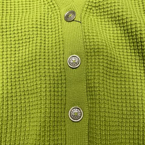 CHROME HEARTS YNOT Unborn Calf Cross Patch Cashmere Knit Cardigan Size M クロムハーツ ワイノット ハラコクロスパッチ カシミヤ ニットカーディガン サイズM