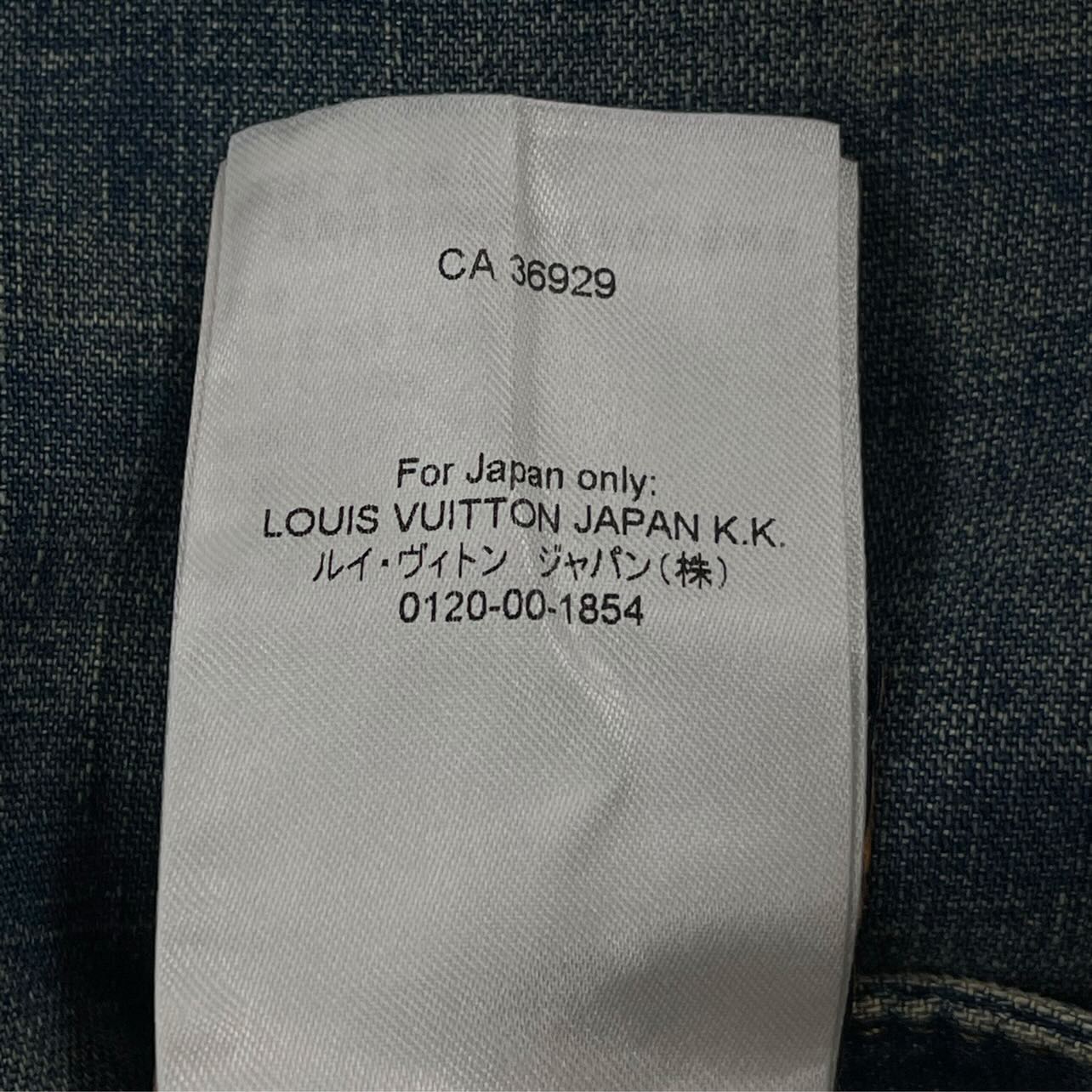 LOUIS VUITTON 2024AW Embellished Flared Cotton Chambray Pants 1AFYNP Size 29