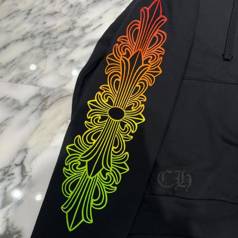 CHROME HEARTS Back Gradation Circle Logo Pullover Hoodie Size L クロムハーツ バック グラデーション サークルロゴ プルオーバーフーディ サイズL