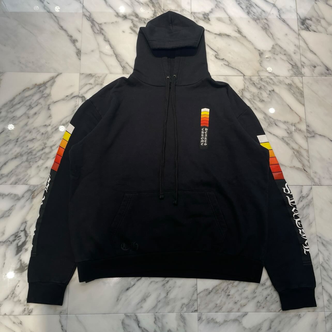 CHROME HEARTS Neon Bar Logo Pullover Hoodie Size L クロムハーツ ネオンバーロゴ プルオーバーフーディー サイズL