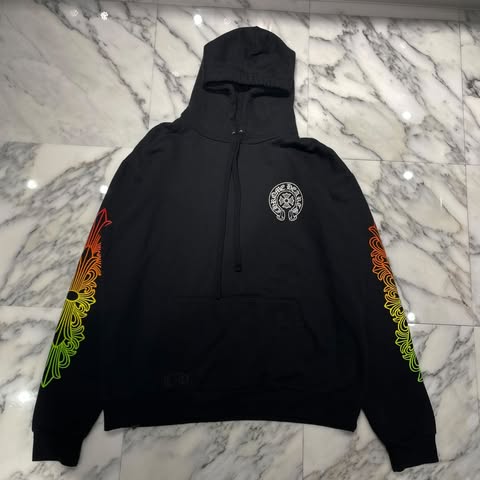 CHROME HEARTS Back Gradation Circle Logo Pullover Hoodie Size L クロムハーツ バック グラデーション サークルロゴ プルオーバーフーディ サイズL