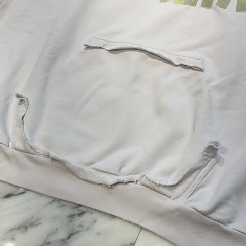 BALENCIAGA 2023SS TAPE TYPE RIPPED POCKET Hoodie 744441 Size S バレンシアガ テープタイプ リップドポケット フーディ サイズS