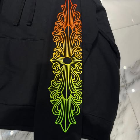 CHROME HEARTS Back Gradation Circle Logo Pullover Hoodie Size L クロムハーツ バック グラデーション サークルロゴ プルオーバーフーディ サイズL