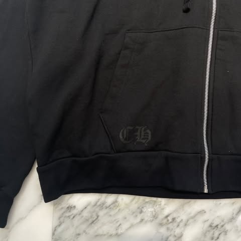 CHROME HEARTS Vertical Logo Zip Up Hoodie Size XXL クロムハーツ ヴァーティカルロゴ ジップアップフーディー サイズXXL