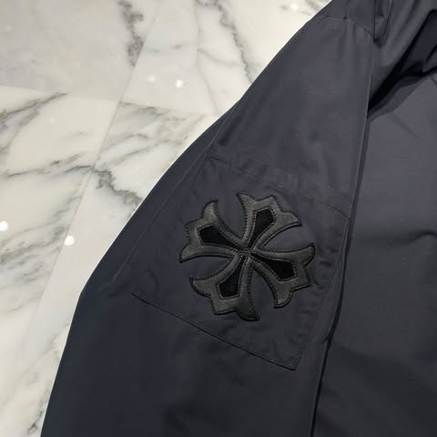 CHROME HEARTS Red 3 Cross Leather Patch Racing Zip Up Jacket Size M クロムハーツ レッド3クロス レザーパッチ レーシング ジップアップ ジャケット サイズM