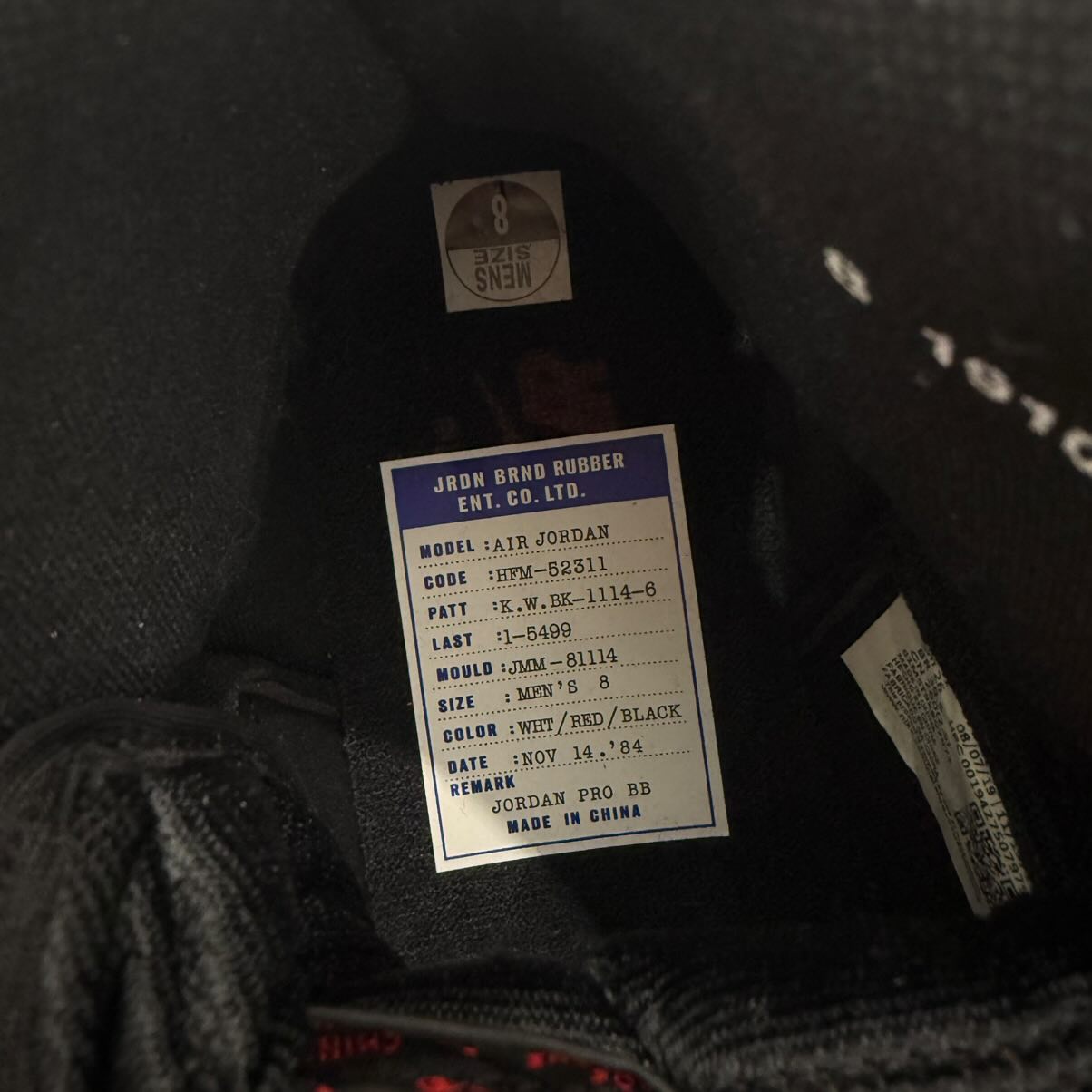 NIKE 2020SS AIR JORDAN 1 HIGH 85 Varsity Red BQ4422-600 Size US8（26.0cm）