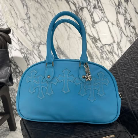 CHROME HEARTS Tiny GYM Cemetery Cross Patch Hand Bag クロムハーツ タイニージム セメタリークロスパッチ ハンドバッグ ジムバッグ