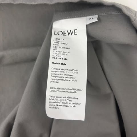 LOEWE 2024SS Back Anagram Print Short Sleeve Shirt H526Y05X90 Size XL ロエベ バックアナグラムプリント ショートスリーブシャツ サイズXL