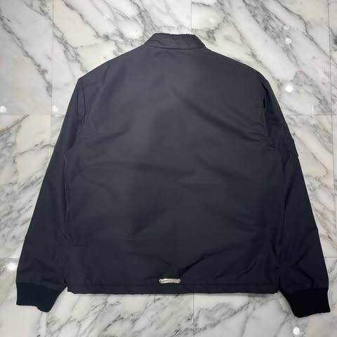 CHROME HEARTS Red 3 Cross Leather Patch Racing Zip Up Jacket Size M クロムハーツ レッド3クロス レザーパッチ レーシング ジップアップ ジャケット サイズM