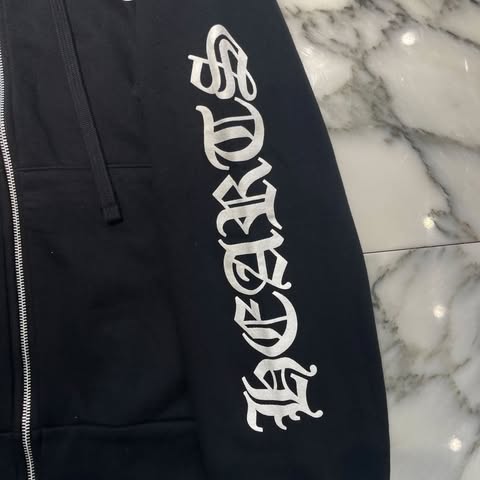 CHROME HEARTS Vertical Logo Zip Up Hoodie Size XXL クロムハーツ ヴァーティカルロゴ ジップアップフーディー サイズXXL