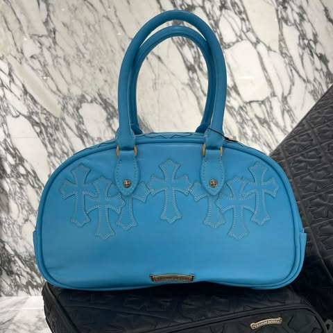 CHROME HEARTS Tiny GYM Cemetery Cross Patch Hand Bag クロムハーツ タイニージム セメタリークロスパッチ ハンドバッグ ジムバッグ
