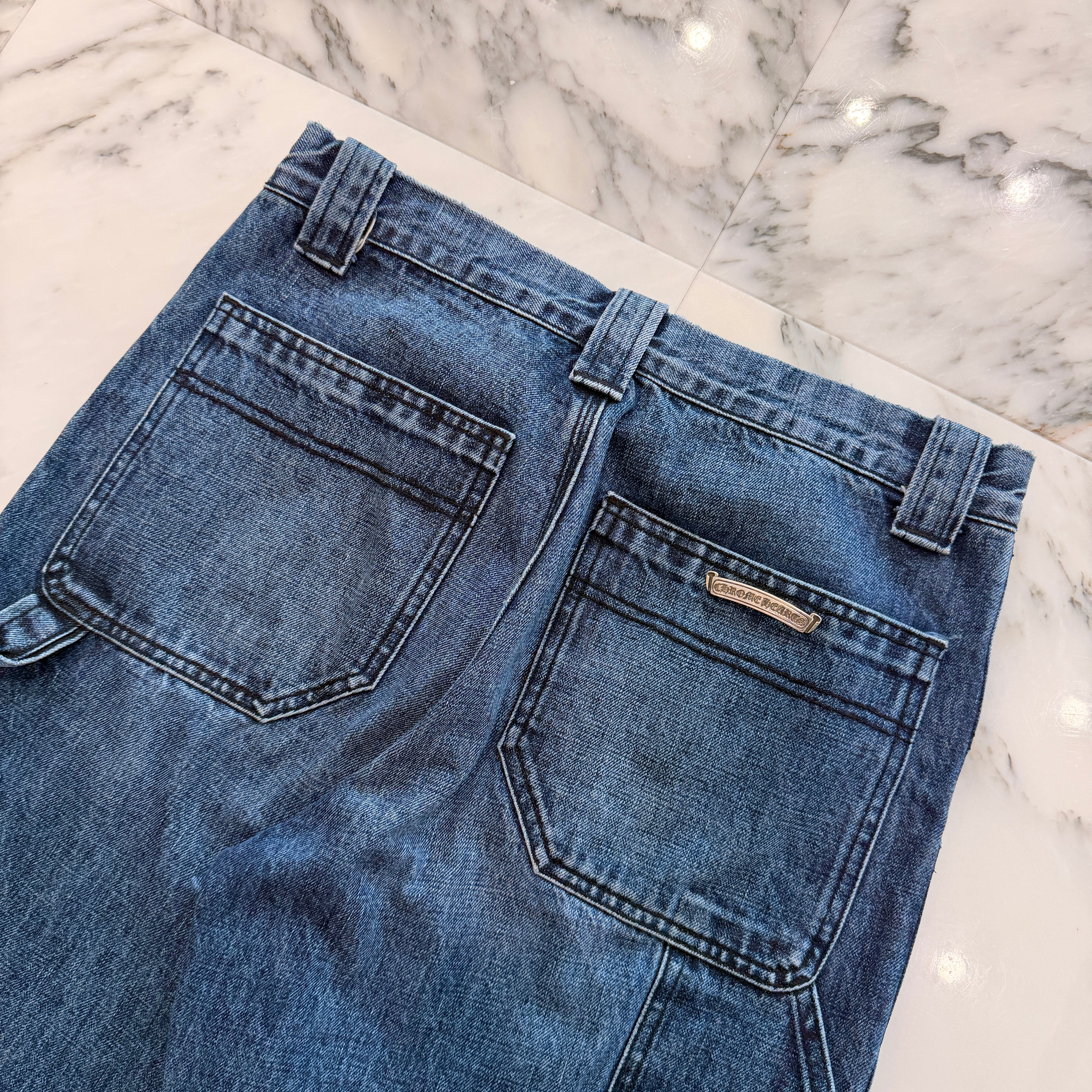 CHROME HEARTS Cross Ball Button Denim Pants Size 30 クロムハーツ クロスボールボタン デニムパンツ サイズ30